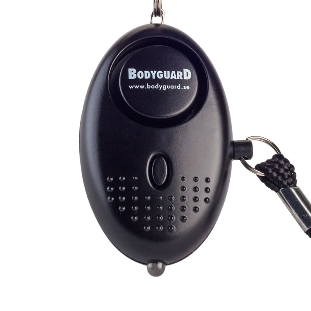 detaljer på Överfallslarm Bodyguard Screamer 140 dB – nyckelring med LED