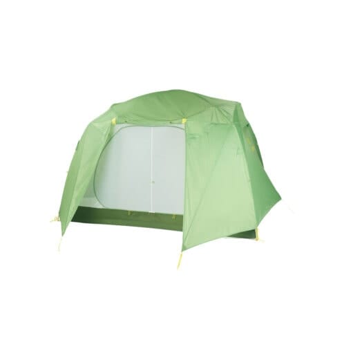 Ett lågviktigt och smidigt Marmot Limestone 6P kupoltält för 6 personer med öppen dörr