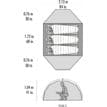 Måtten på det rymliga kupoltältet från MSR Elixir 3.