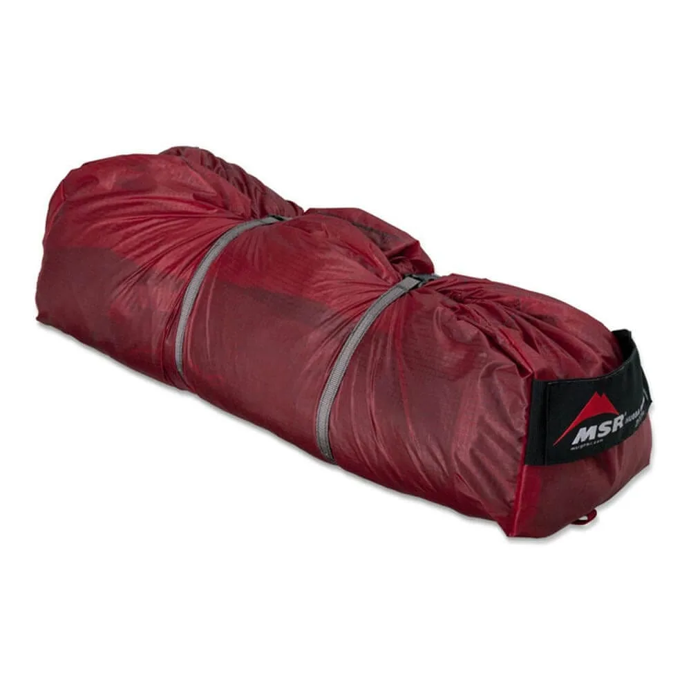 Tillhörande kompressionssäck för tvåmannatältet MSR Hubba Hubba NX.