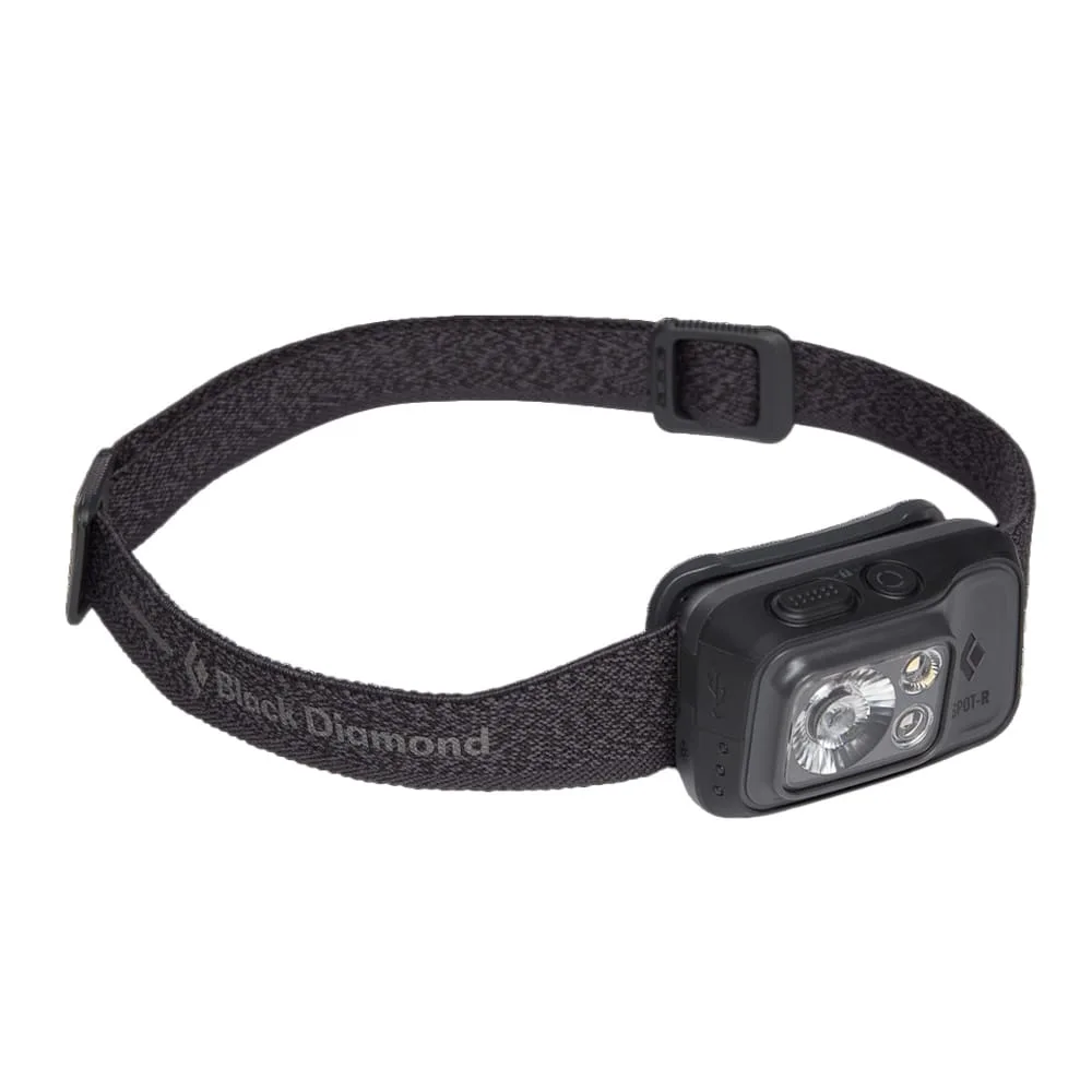 Vattentät pannlampa från Black Diamond Spot 400-R med rött ljus.