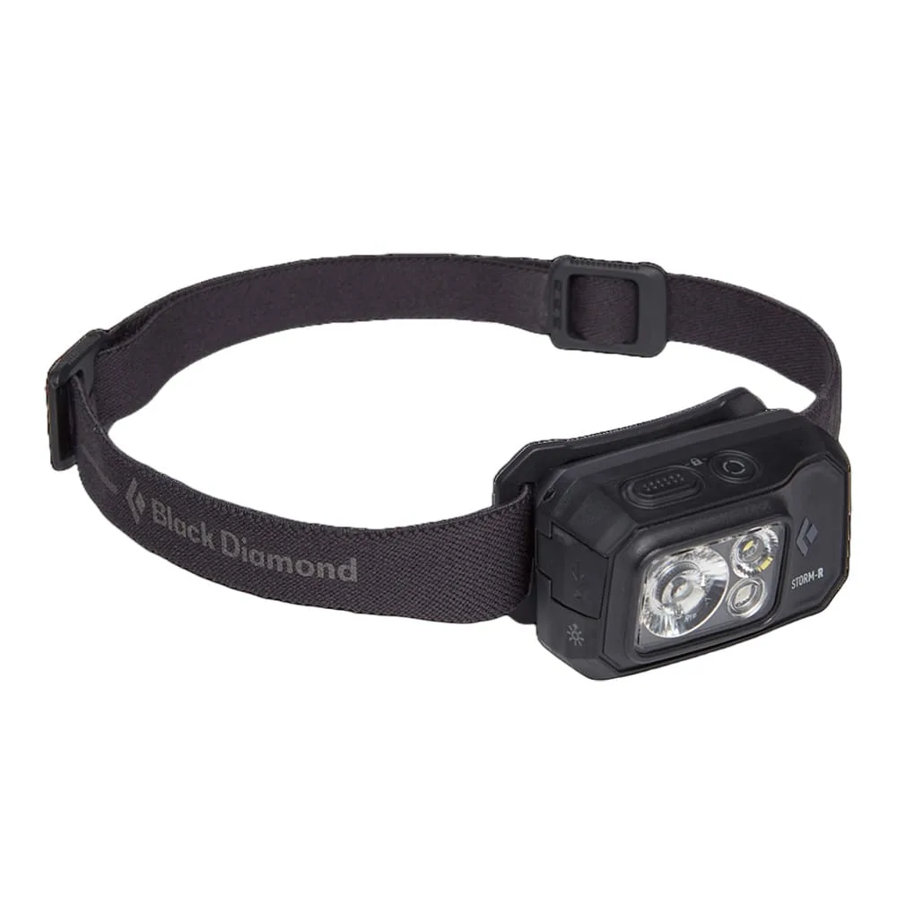 Laddningsbar pannlampa från Black Diamond Storm med 500 lumen.