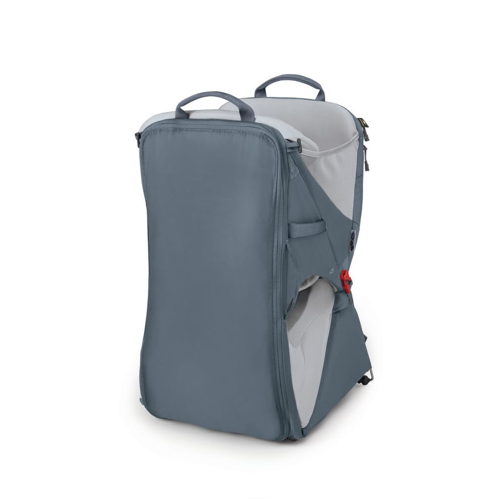 Kompakt bärstol från Osprey Poco LT med handtag.