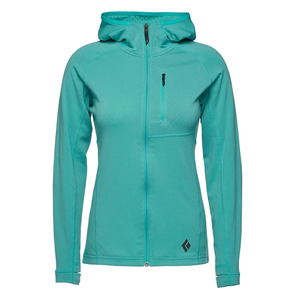 Fleecetröja i turkos från Coefficient Fleece Hoody Black Diamond.