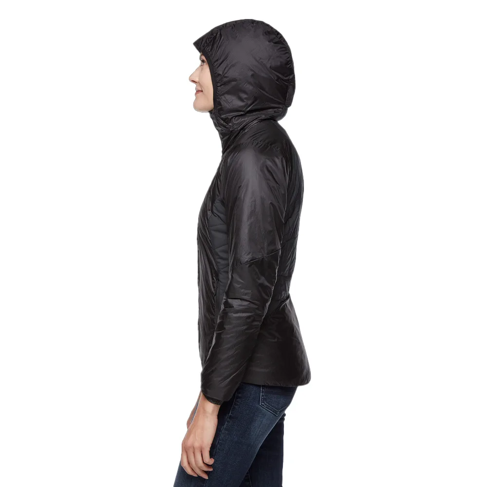 Black Diamond Vision Hybrid Hoody (dam) från sidan på modell