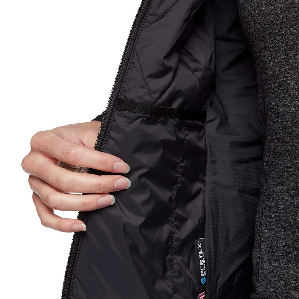 Närbild på Vision Hybrid jacka för damer från Black Diamond.