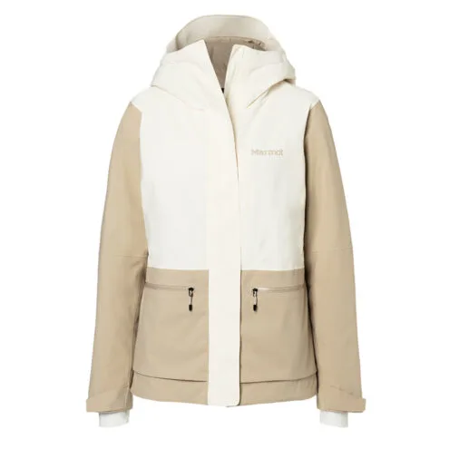 Snygg vit/beige skidjacka som klarar vind från Marmot Refuge Jacket.