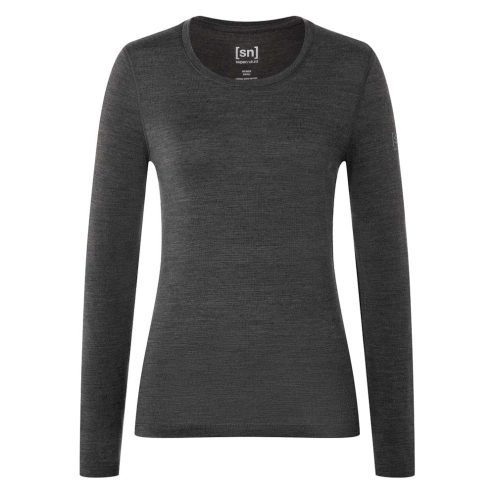 Grå underställströja i marinoull från super.natural base crew neck 230.