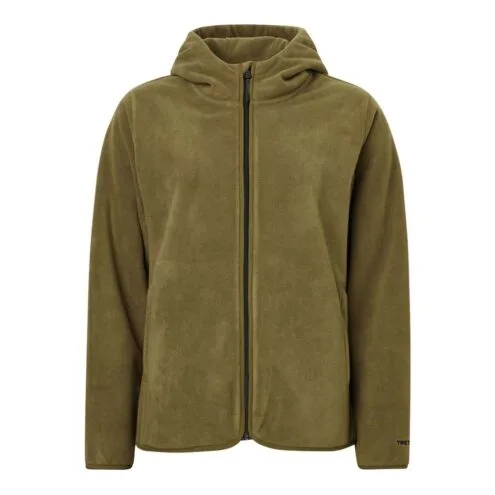 Vattenavvisande fleecejacka i färgen olive från Tretorn Tech Fleece Hood.
