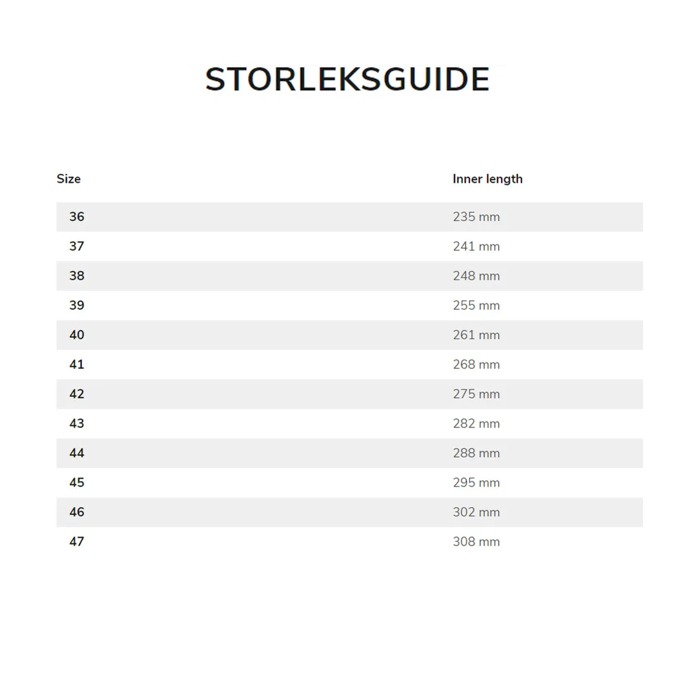 Storleksguide