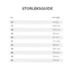 Storleksguide Garpa Hybrid.