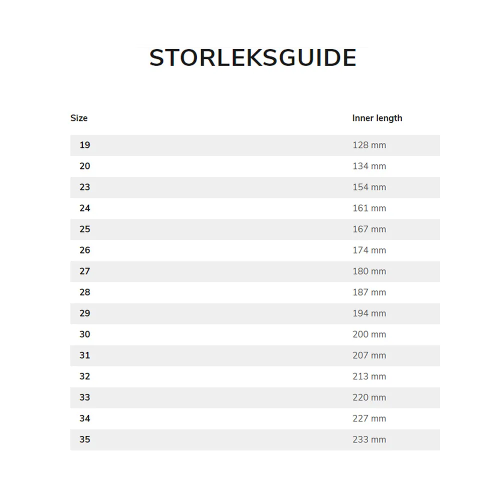 Storleksguide