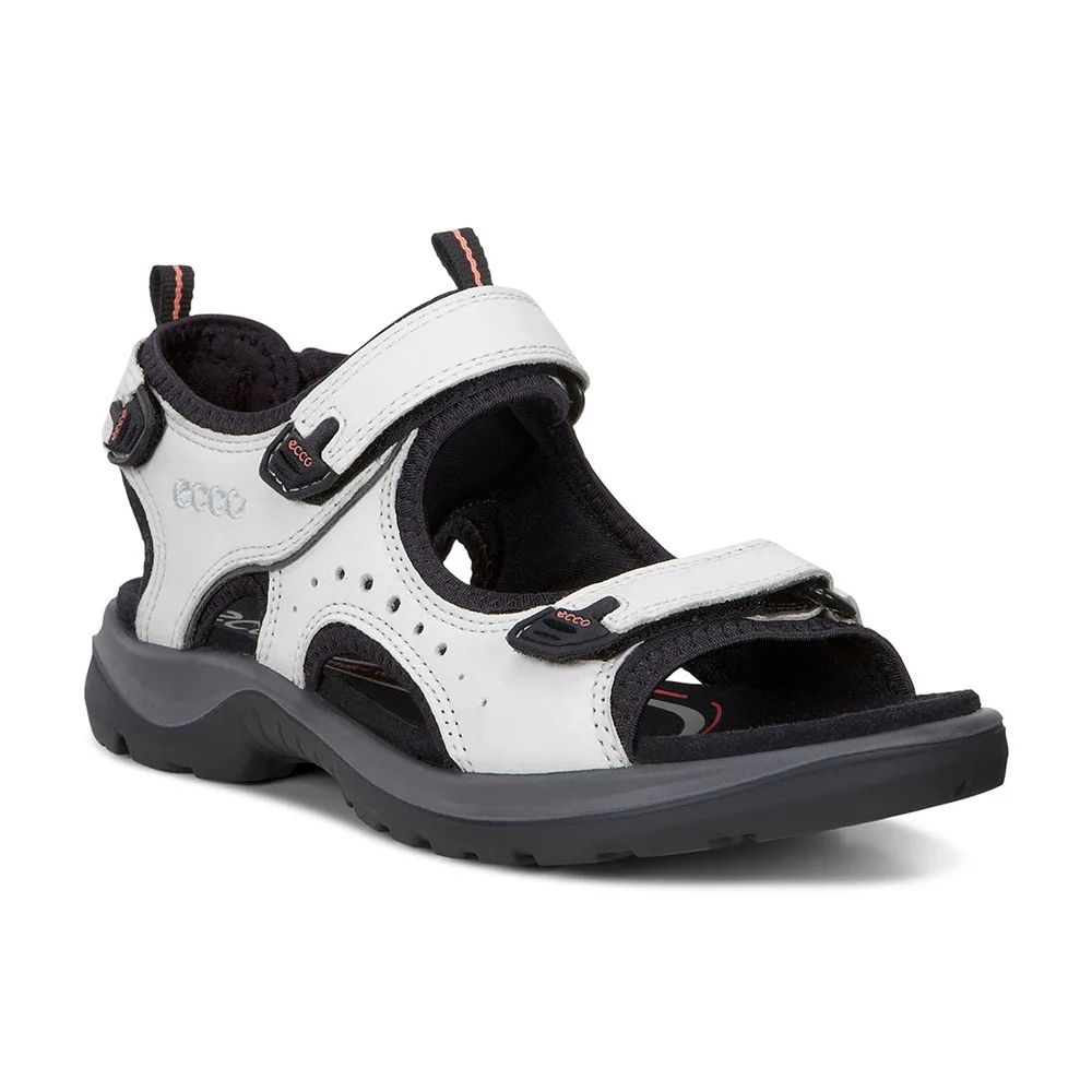 Bekväm damsandal från Ecco i vitt,framåtvänd