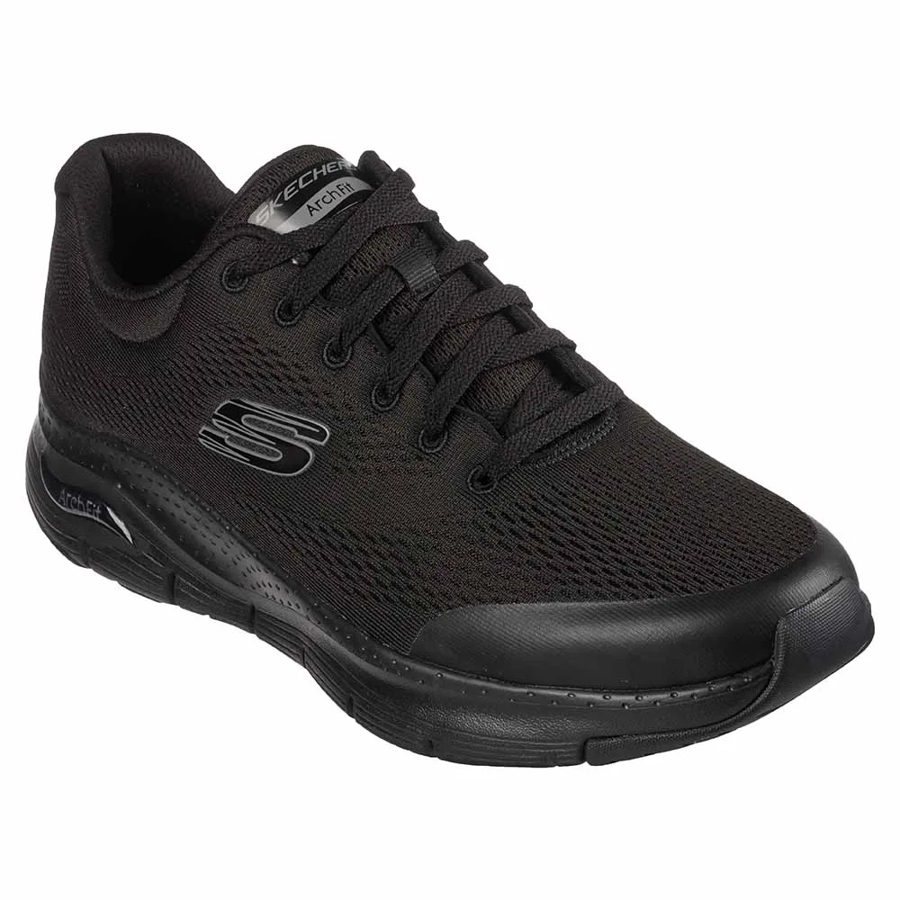 Bekväma promenadskor från Skechers Men's Arch Fit i färgen svart