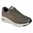 Bekväma promenadskor från Skechers Men's Arch Fit i färgen olive