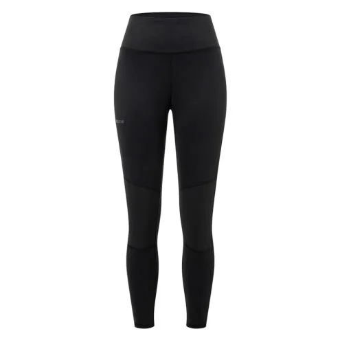 Framsidan av Marmot Women's Rock Haven Hybrid Tight i färgen svart