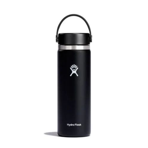 Hydroflask Wide Flex 20oz (591ml) i färgen Black.