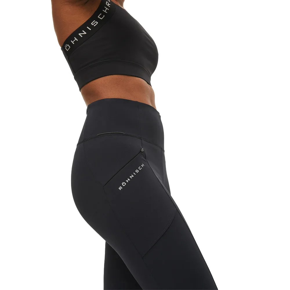 Profil av Röhnisch Rain Tights (dam) på modell.