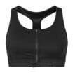 Front Zip Sportsbra, Black framifrån