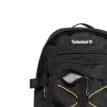 Närbild på dragkedja och snygg logo på Timberland Outdoor archive bungee ryggsäck 28L