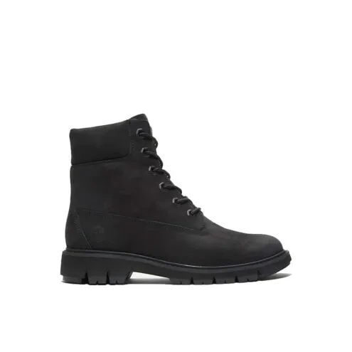 Utsida profil av Timberland Lucia Way 6 inch Kängor (dam) i black nubuck