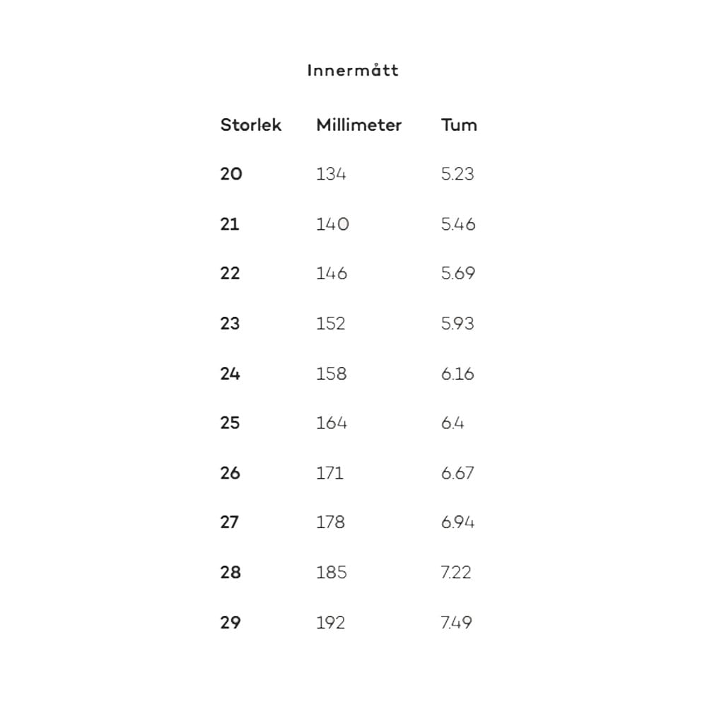storleksguide till yxhult 2.0 xc