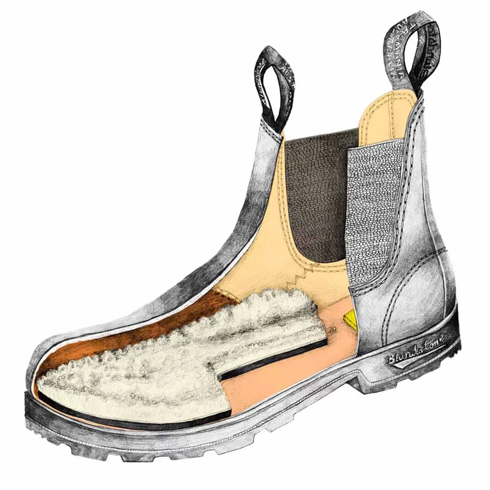 insida fodring av Blundstone 566 kängor (unisex)