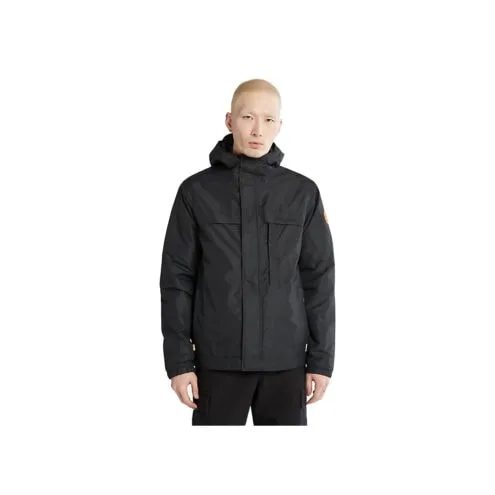 Timberland Benton vattenavisande skaljacka (herr) i svart på en modell som har jackan knäppt