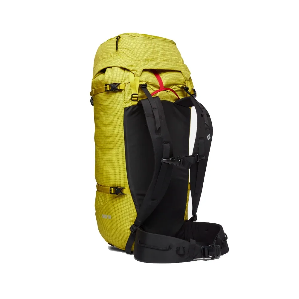 Baksida av Black Diamond Speed 50L ryggsäck