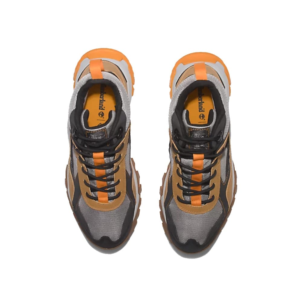 Ovansida av ett par Timberland Lincoln Peak vattentäta kängor (herr)