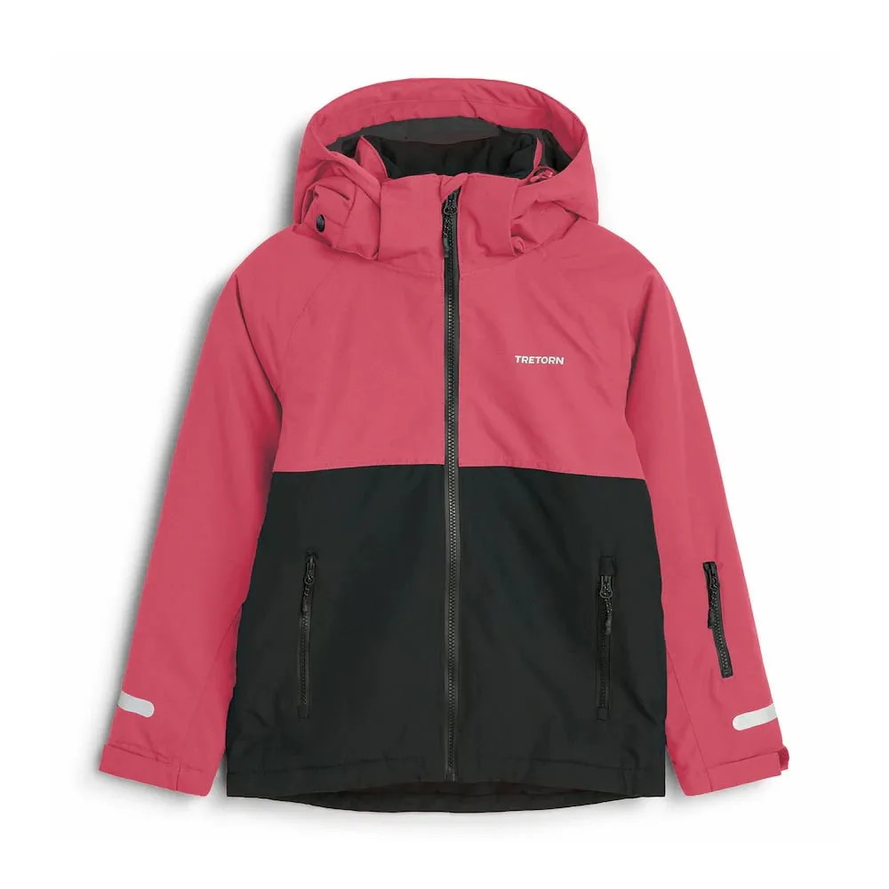Framsidan av Tretorn Aktiv Cold Weather Jacket vinterjacka rosa och svart