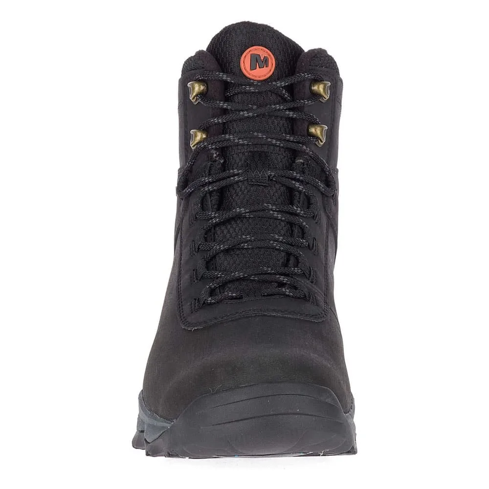 Ett par varma Merrell Vigo Thermo Mid Leather Waterproof vandringskängor (herr) framifrån