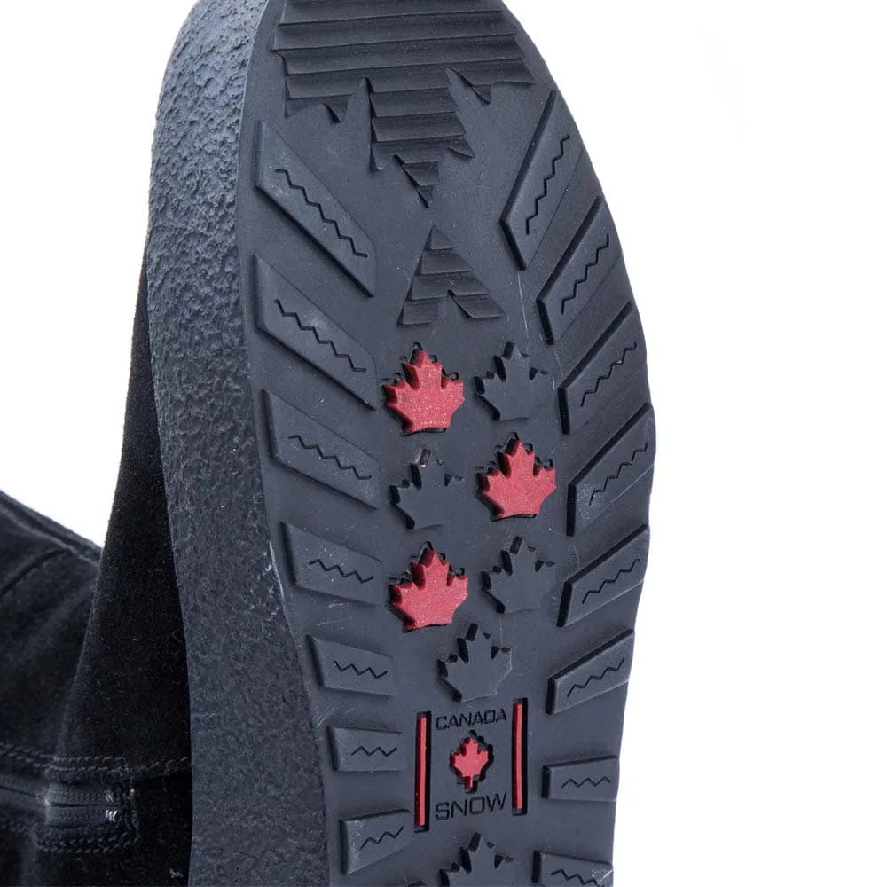 Närbild på den halktåliga sulan av Canada Snow Quebec Grip High curlingkänga (dam)