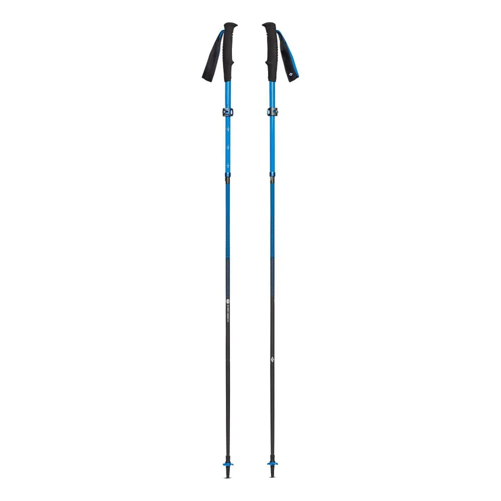 Ett par utfällda Black Diamond Distance FLZ Poles löpning och trekkingstavar (herr)