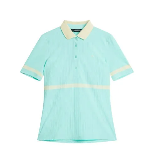 J.Lindeberg Moira Polo retro pikétröja (dam) i färgen aruba blue