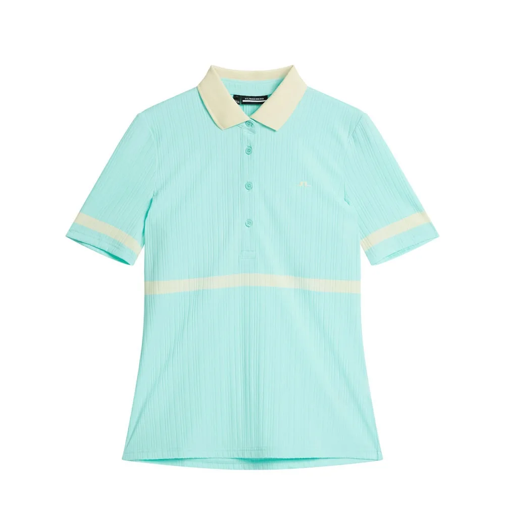 J.Lindeberg Moira Polo retro pikétröja (dam) i färgen aruba blue