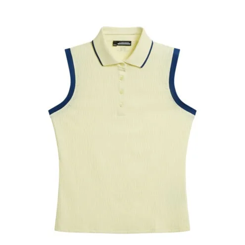 J.Lindeberg Lila Sleeveless Top pikéväst (dam) i färgen wax yellow