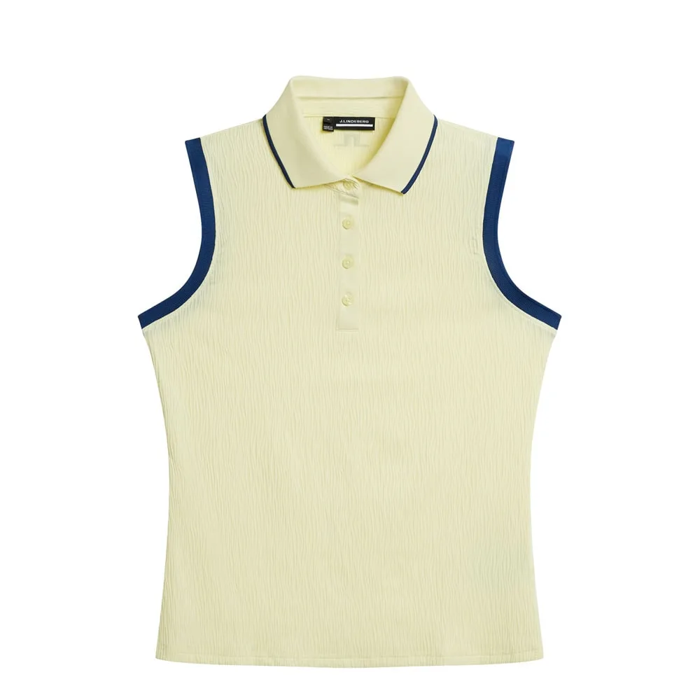 J.Lindeberg Lila Sleeveless Top pikéväst (dam) i färgen wax yellow