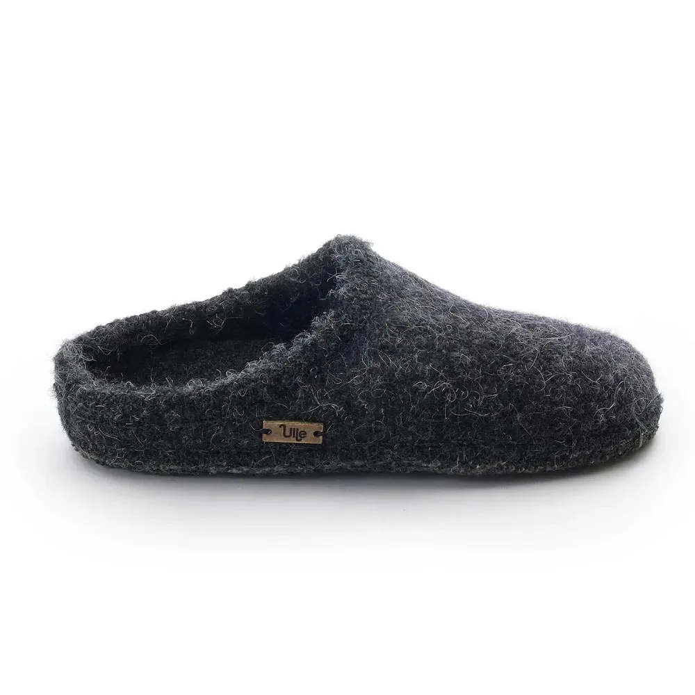 Ulle Mohair Seamless ulltofflor i färgen dark grey