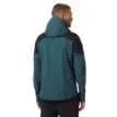 En modell visar baksida av En vind och vattenavisande Helly Hansen Blaze Hooded Softshell Jacket skaljacka (herr)