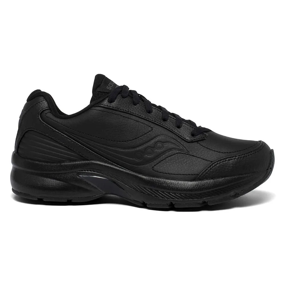 En stötdämpande, snygg Saucony Omni Walker 3 Wide-och orginal (dam) i färgen black
