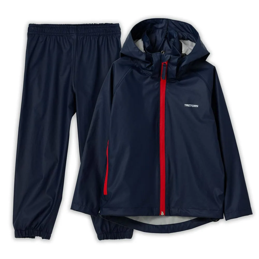 Ett snyggt och bekvämt Tretorn Kids Packable Rainset regnjacka och regnsbyxor