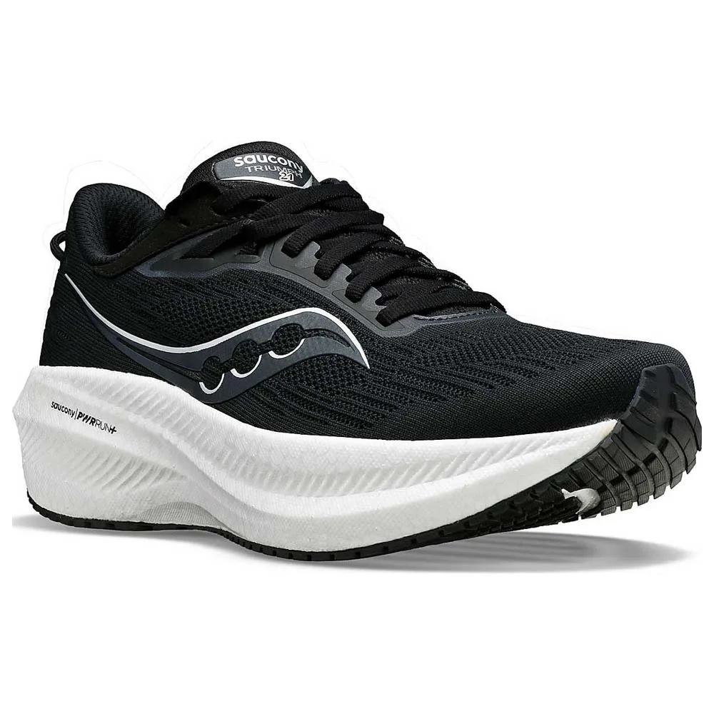 En stötdämpande och snygg Saucony Triumph 21 (dam) snett framifrån