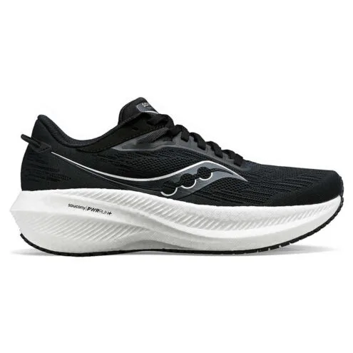 Utsida profil av En stötdämpande och snygg Saucony Triumph 21 (dam)