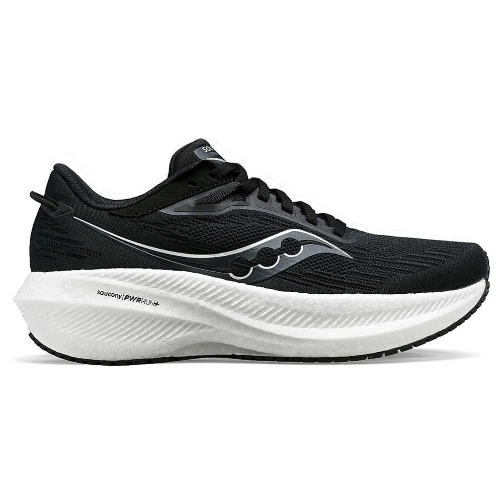 Utsida profil av En stötdämpande och snygg Saucony Triumph 21 (dam)