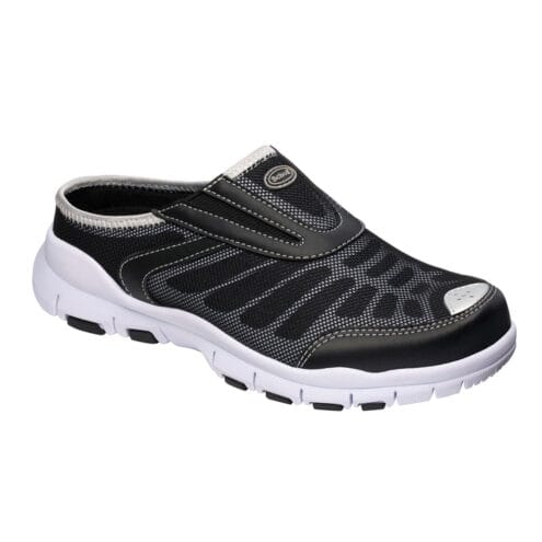 En Scholl Jump next Slip-in (dam) som perfekt arbetssko i färgen svart