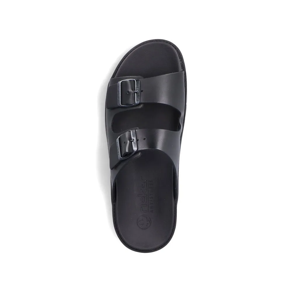 lätta och luftiga Rieker 24290-00 tvåremssandaler (herr) - ovanifrån