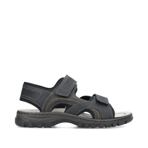 Utsida profil av Lätta och sköna Rieker 25053-00 sandaler (herr)