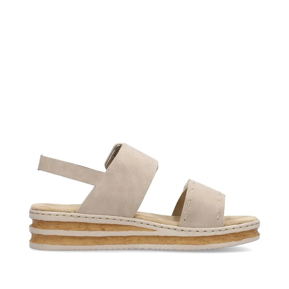 Inre profil av stilrena Rieker 62950-62 sandaler (dam)