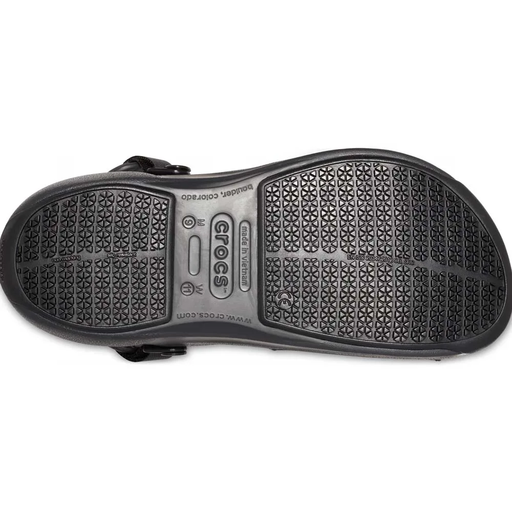 Halksäker sula på Tåliga Crocs Bistro Pro Work LiteRide Clog arbetsskor (unisex)